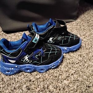 Kids Blue and Black Light-Up Sneakers